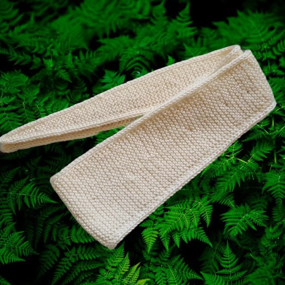 Sophie Scarf Knit Handmade Neck Warmer Creme Wool Acrylic Blend